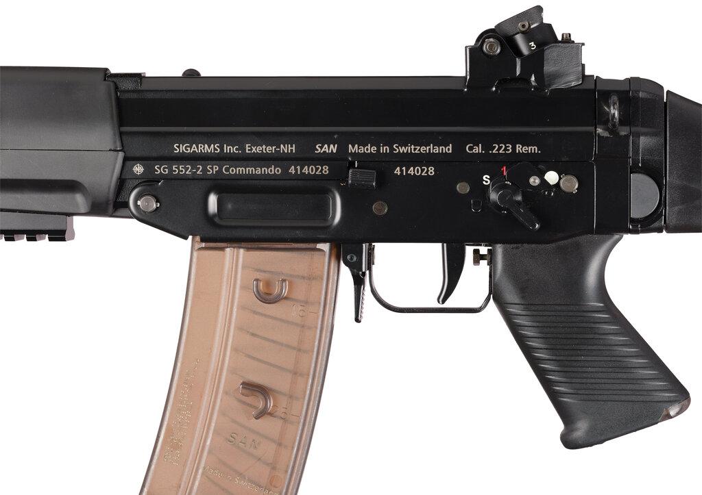 Post-Ban "RESTRICTED" Marked SIG SG 552-2 SP Commando Carbine