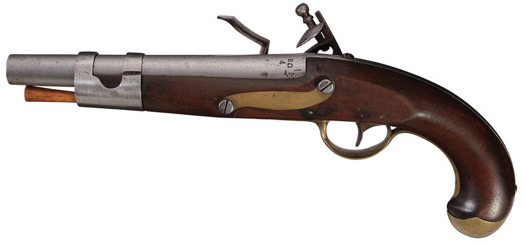 U.S. Simeon North Transitional 1811 Flintlock Pistol