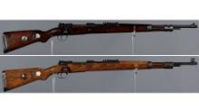 Two World War II German 98 Bolt Action Rifles