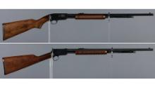 Two Winchester .22 Rimfire Slide Action Rifles