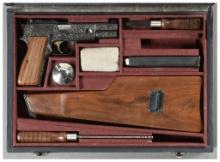 Engraved FN High-Power 1935 Pistol with Stock and Case