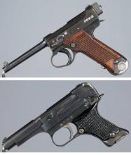 Two Imperial Japanese Semi-Automatic Pistols with Holsters