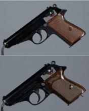 Two Walther Patent Semi-Automatic Pistols