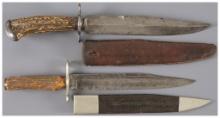 Two Bowie Knives with Sheaths