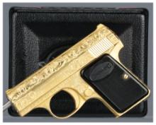 J. Adams Engraved Fabrique Nationale Baby Pistol with Case