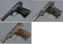 Three Savage Arms Semi-Automatic Pistols
