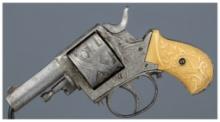 Engraved Belgian British Bull Dog Revolver