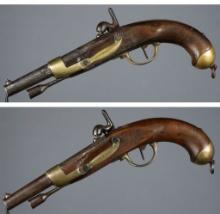 Two French Military Model 1822 Percussion Pistols