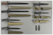 Group of Six U.S. Bayonets and Scabbards
