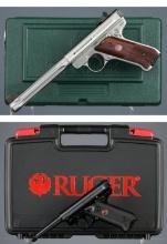 Two Ruger Semi-Automatic Pistols with Cases