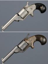 Two Moore/National Arms Teat-Fire Single Action Revolvers