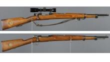 Two Swedish Husqvarna Model 1938 Bolt Action Rifles