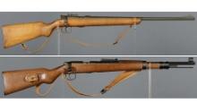 Two Bolt Action Training Rifles
