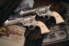 101 Ranch Pair of Factory Engraved Colt Single Action Revolvers