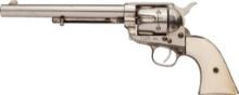Nickel U.S. Cavalry Model Colt Single Action Army Revolver
