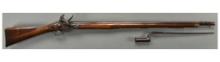 British India Pattern Brown Bess Flintlock Musket with Bayonet