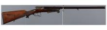 Factory Engraved F.v. Dreyse Underlever 12 Bore Double Rifle