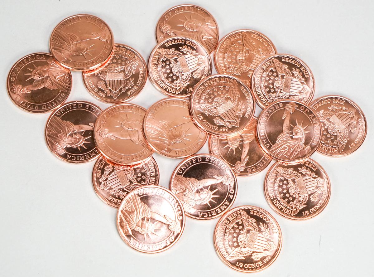 19 Statue Of Liberty  1/2oz Copper Rounds