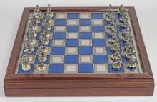 Civil War Chess Set - Pewter Cast Pieces