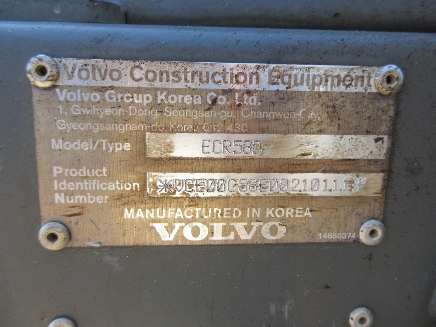 2014 Volvo ECR58D Mini Excavator