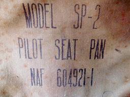 SNJ-5 A.K.A. The North American T-6 Texan Pilot Seat Pan Model SP-2, NAF 604921-1, and Harnesses