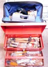 Metal and Soft Tool Boxes w/ Hand Tools, No Shipping