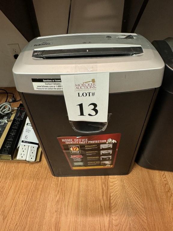 FELLOWES CROSSCUT PAPER SHREDDER MODEL: DM12C+