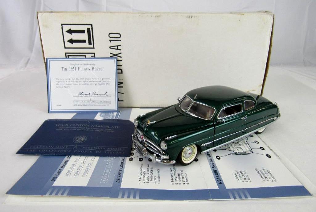 Franklin Mint 1:24 1951 Hudson Hornet w/ Papers