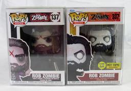 (2) Funko Pop Rock #137 & 337 Rob Zombie Figures w/ Blacklight MIB