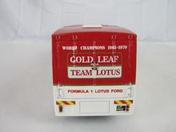 Spark 1:43 Diecast 1970 Lotus Gold Leaf Team Race Car Hauler- Rare