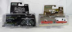 Greenlight 1:64 Diecast Gas Monkey Garage 1968 Shelby/2015 Ford F-150/Car Hauler & Hitch & Tow 1962