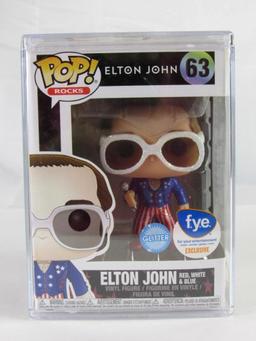 Excellent Lot (3) Funko Pop Rock Elton John Figures w/ FYE Glitter Exclusive MIB