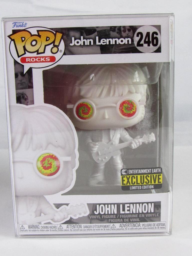 (2) Funko Pop Rock #246 John Lennon Figures Base & Chase MIB