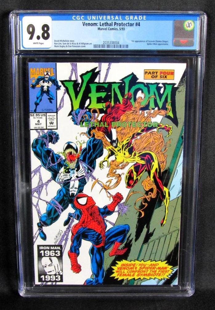 Venom Lethal Protector #4 (1993) Key 1st Appearance Scream CGC 9.8