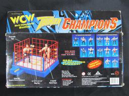 Vintage 1998 WCW Wrestling Thunder Champions Figure 4-Pack Bret Hart, Goldberg+