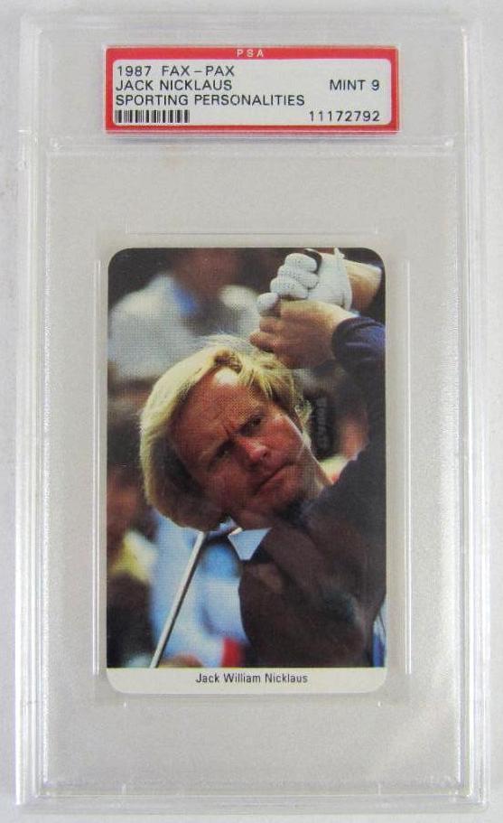 Vintage 1987 Fax-Pax Sporting Personalities JACK NICKLAUS PSA 9 Mint