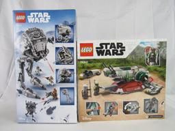 Lot (2) Star Wars Lego Sets MIB. #75312 Boba Fett's Starfighter & #75322 Hoth AT-ST