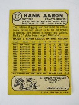 1968 Topps #110 Hank Aaron