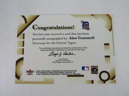 2001 Fleer Greats of the Game Alan Trammell On Card Auto