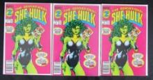Sensational She-Hulk #1 (1989) Lot (3) 1st Issue Newsstand