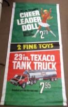 Excellent Vintage 1960's/70's Texaco (Truck) Service Station Banner 44 x 88"
