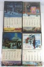 Lot (4) Vintage Standard Oil Service Station Advertising Calendars