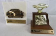 Vintage 1971 Plymouth Trouble Shooting Award & 1973 Pontiac Sales Award