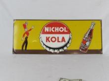 Excellent Antique Nichol Kola Metal Advertising Sign