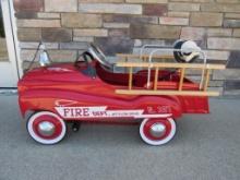 Burns Novelty No. 287 Jet Flow Metal Fire Chief Pedal Car