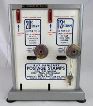 Antique Coin Op Steel Stamp Vending Machine- POSTAGE STAMP MACHINE CO. Brooklyn, NY