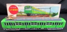 Antique Yonezawa Japan Tin Friction Passenger Train Toy 14.5"
