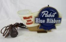 Antique Pabst Blue Ribbon "What'll Ya Have" Plastic Lighted Bar Back Sign