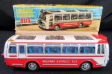 Antique Nomura Japan 11" Tin Friction Highway Express Bus