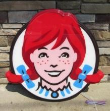 NOS Wendy's Restaurant 3 Ft. Lighted Can Sign